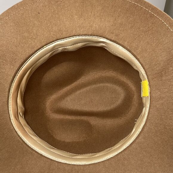 Beautiful Yellow 108 salvaged 💯 wool fedora hat camel colored. Small - Picture 13 of 16